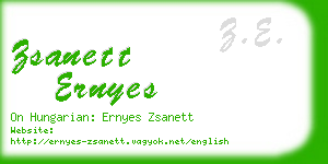 zsanett ernyes business card